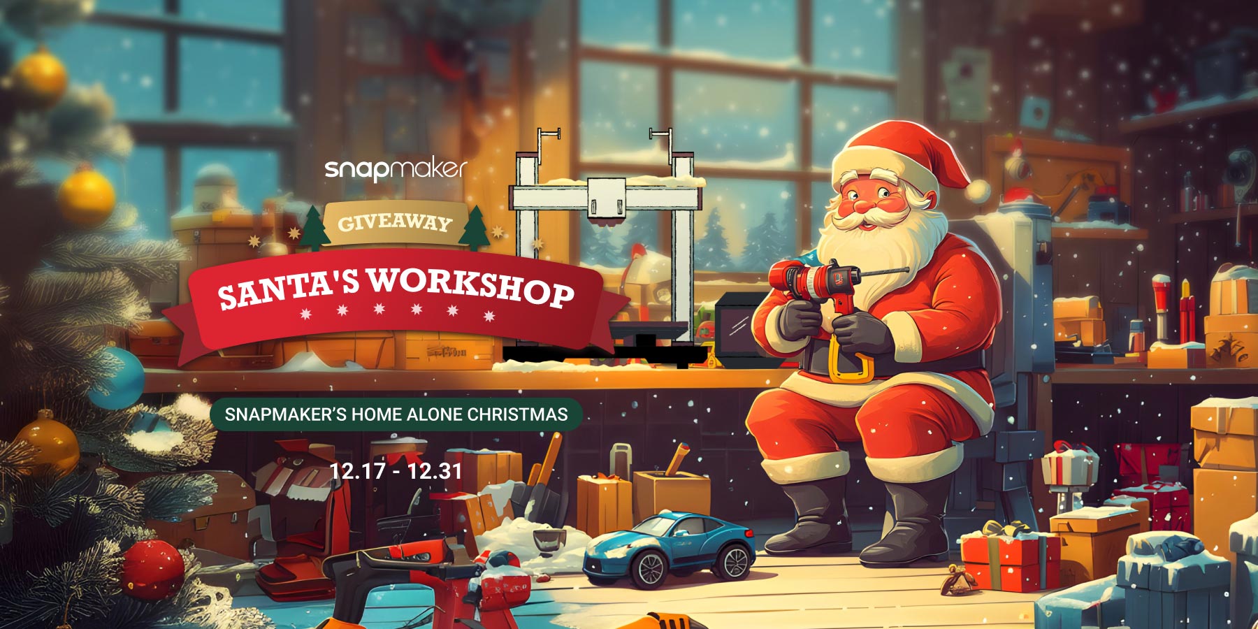 Santa's Workshop Giveaway Social Media